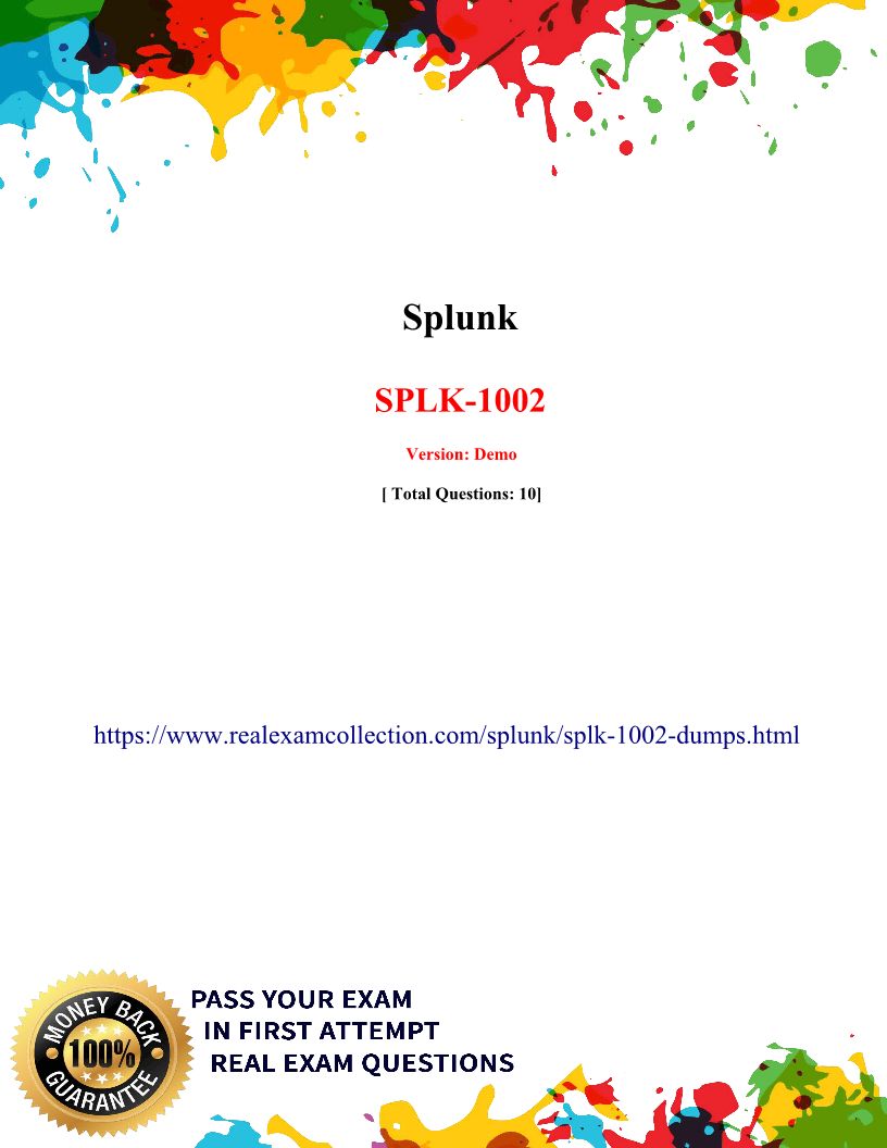 SPLK-1002 Fragenkatalog
