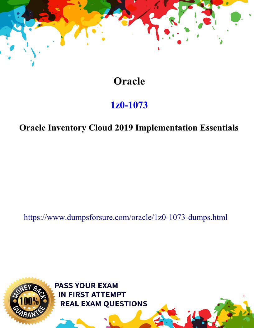 2020 Latest Oracle 1z0-1073 Exam Questions