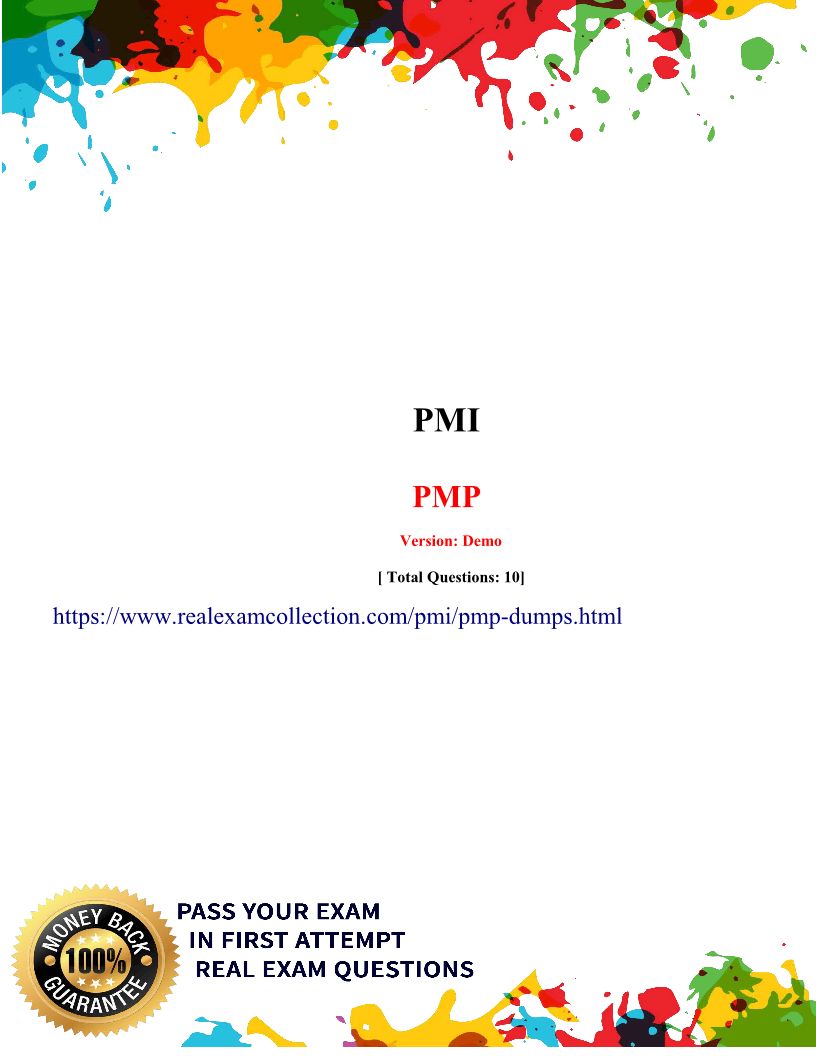 Valid PMI PMP Exam Dumps PDF - Updated PMP Question Answers