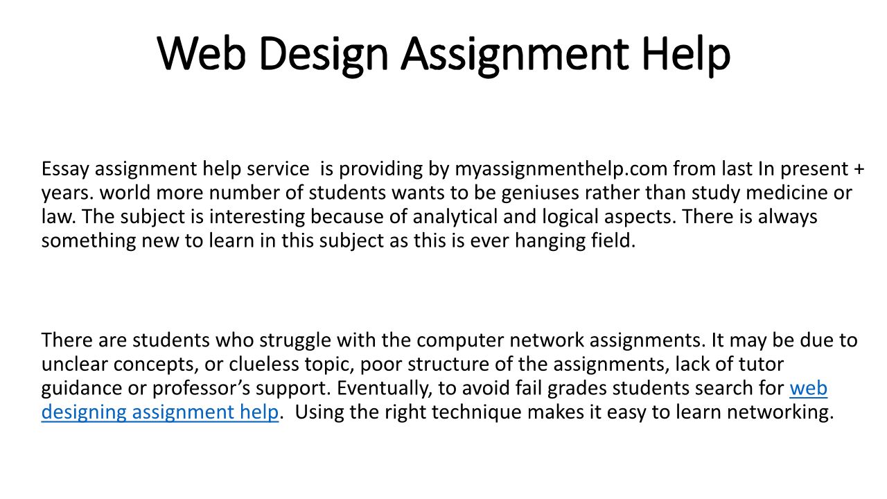 website redesign assignment