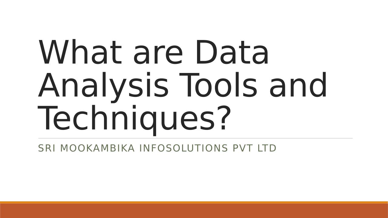 tools for data analysis