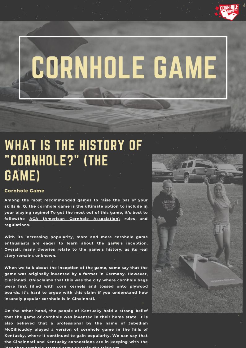 What Is The History Of Cornhole (The Game)