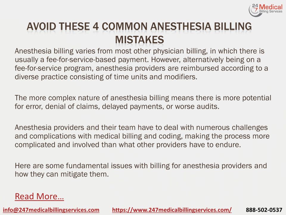 Avoid These 4 Common Anesthesia Billing Mistakes PDF