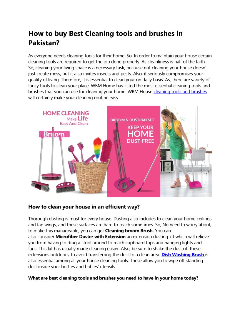 Home Cleaning Accessories in Pakistan