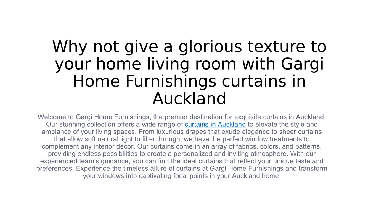 Add Some Gracious Texture To Your Living Room With Gargi Curtains In  Auckland.